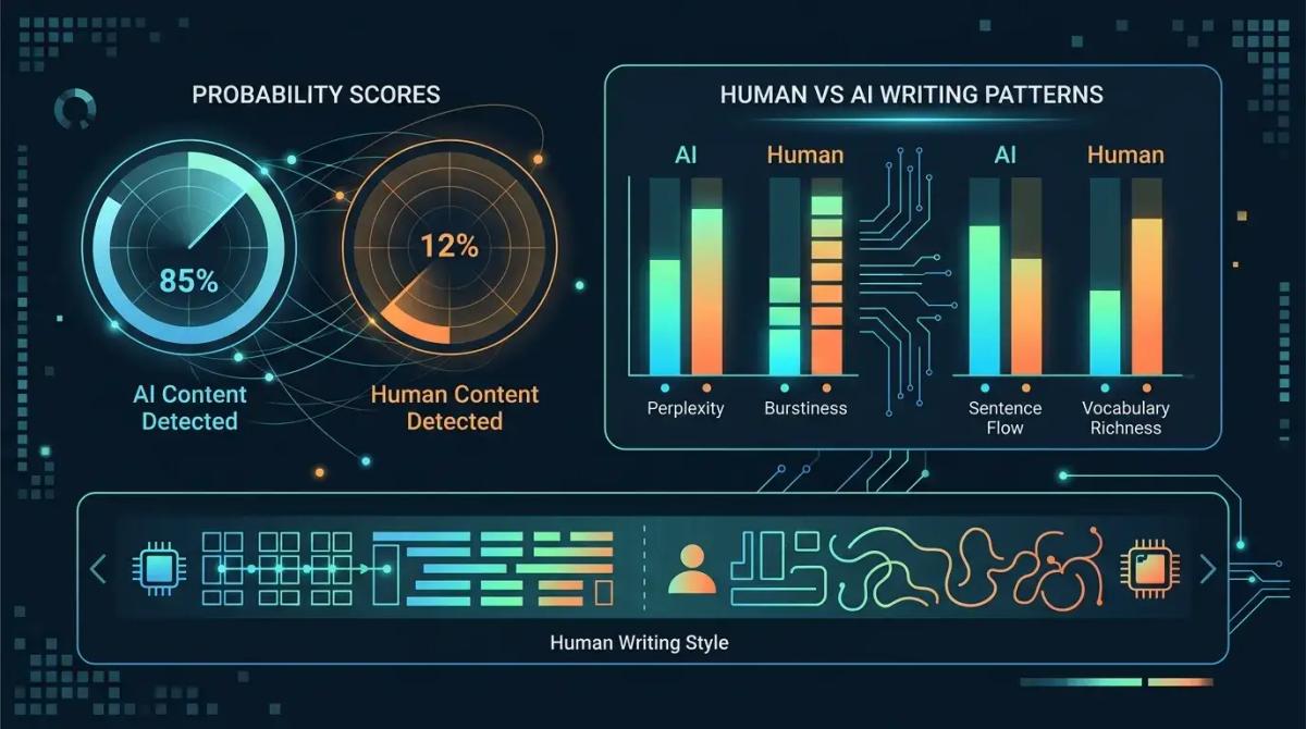 Yapay Zeka Icerik Tespiti ve SEO Rehberi: AI ile Uretilen Icerikler Google'da Nasil Siralanir? (2026)